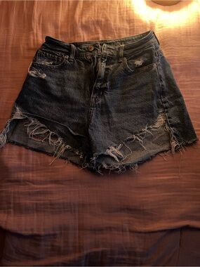 American Eagle High-Waist Denim Shorts - Dark Blue